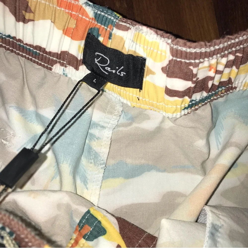 Rails "Life's A Beach" Kian Mens Surf Swim Board Shorts NWT - Picture 8 of 9